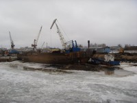 Конец д/э ОБЬ в Лайском доке в Архангельске в апреле 2010 года : 5227d6cc7aa4.jpg