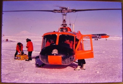  1963 US ARMY HUEY H-1 STARTING UP FOR FIRST FLIGHT AT OPERATION DEEP FREEZE.JPG