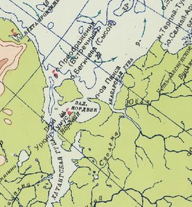  Большой Советский Атлас Мира. Карское и Баренцево моря.1939( фрагмент).jpg
